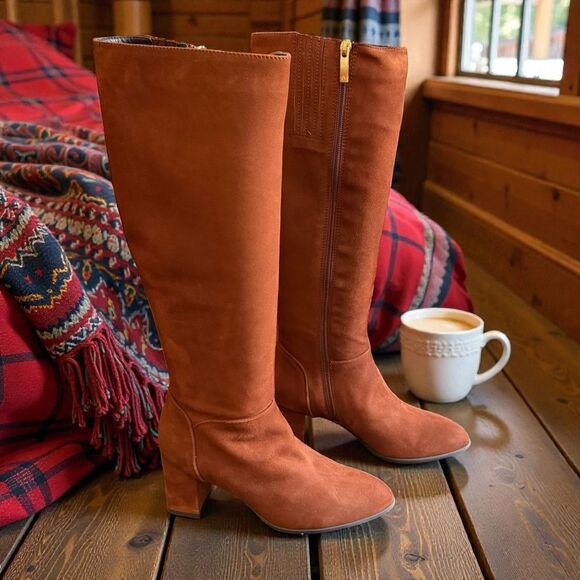 Aquatalia Shoes - New in Box Aquatalia DEANA Dress Suede Knee High Boots In Ginger Size 8M